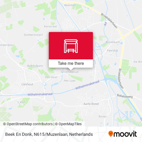 Beek En Donk, N615/Muzenlaan map