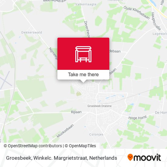 Groesbeek, Winkelc. Margrietstraat map