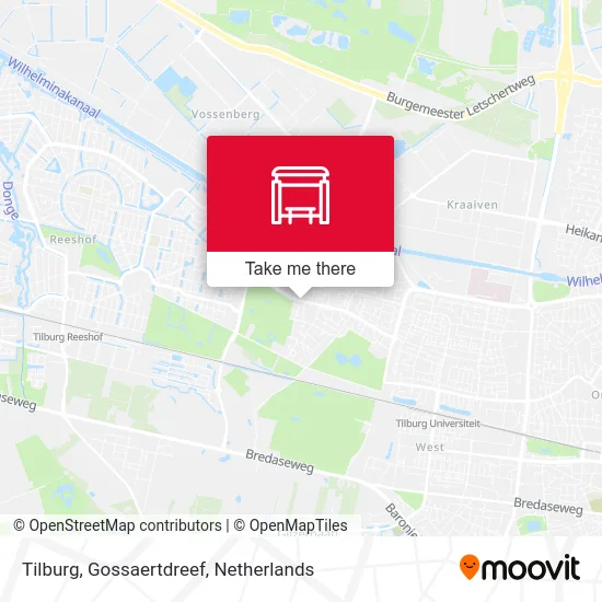 Tilburg, Gossaertdreef Karte