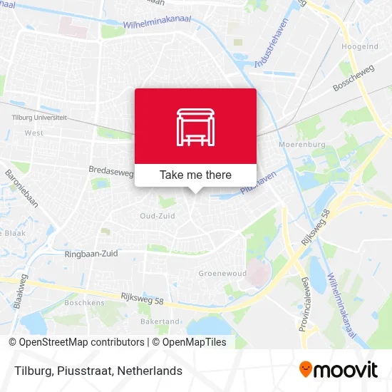 Tilburg, Piusstraat map