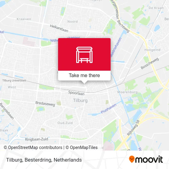 Tilburg, Besterdring map