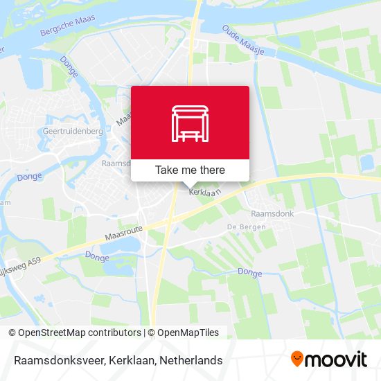 Raamsdonksveer, Kerklaan Karte