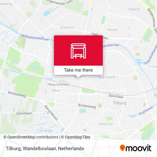 Tilburg, Wandelboslaan map