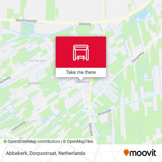 Abbekerk, Dorpsstraat Karte