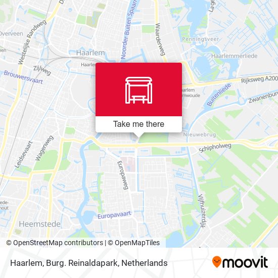 Haarlem, Burg. Reinaldapark Karte