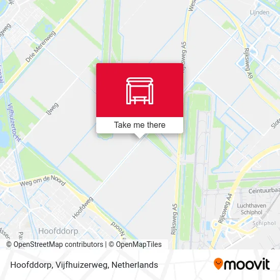 Hoofddorp, Vijfhuizerweg map