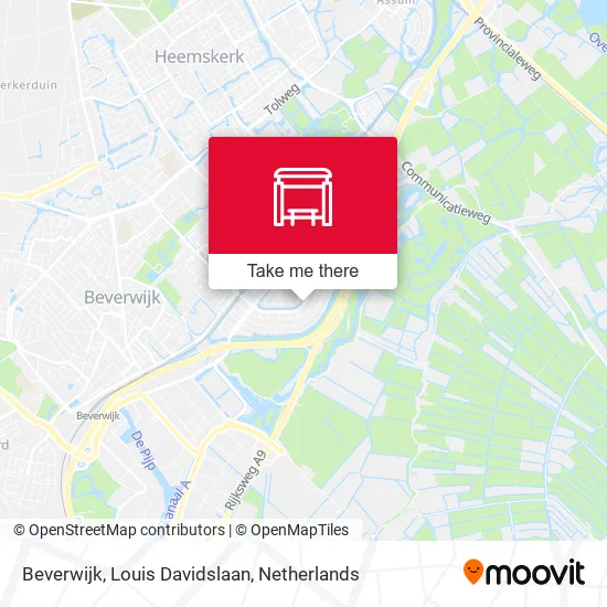 Beverwijk, Louis Davidslaan Karte