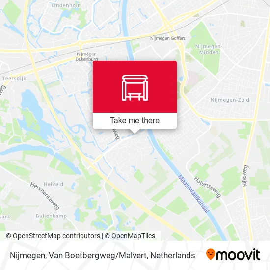 Nijmegen, Van Boetbergweg / Malvert map