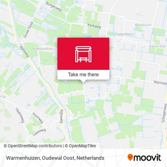 Warmenhuizen, Oudewal Oost map
