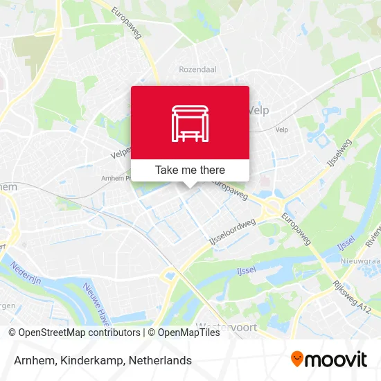 Arnhem, Kinderkamp Karte