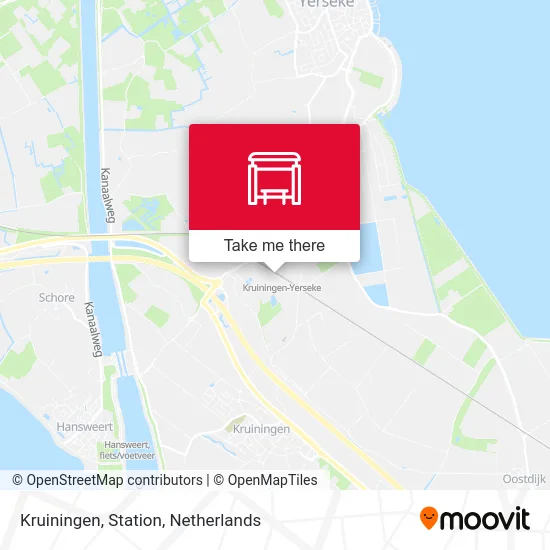 Kruiningen, Station map