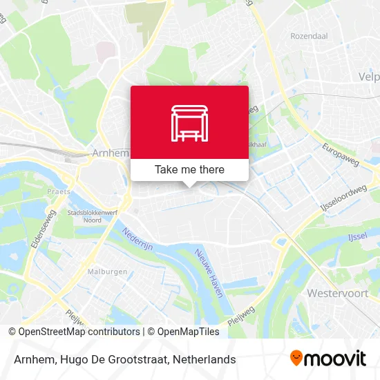 Arnhem, Hugo De Grootstraat map