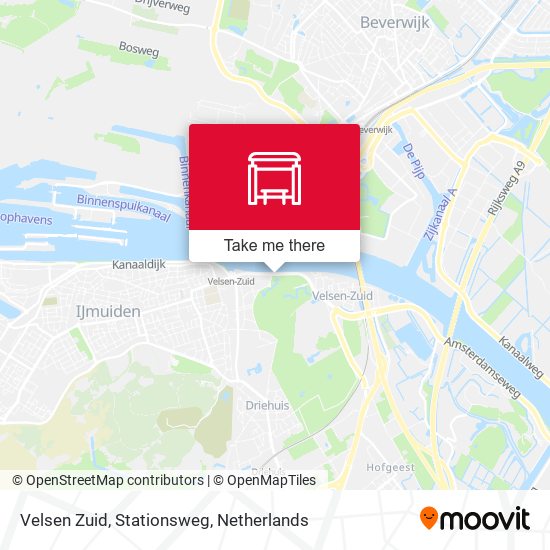 Velsen Zuid, Stationsweg map