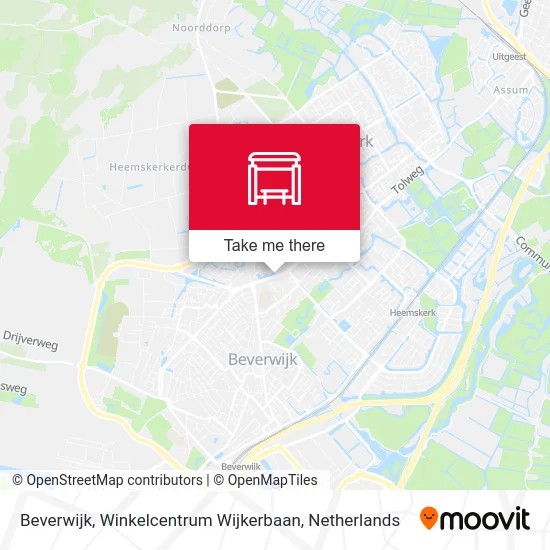 Beverwijk, Winkelcentrum Wijkerbaan map
