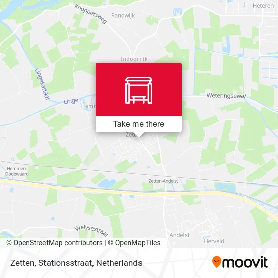 Zetten, Stationsstraat map