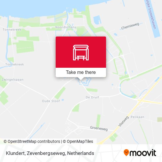 Klundert, Zevenbergseweg Karte