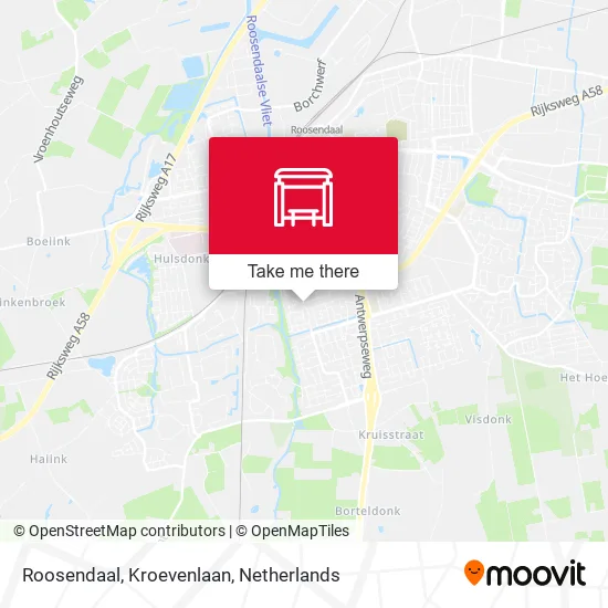 Roosendaal, Kroevenlaan map