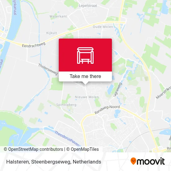 Halsteren, Steenbergseweg map