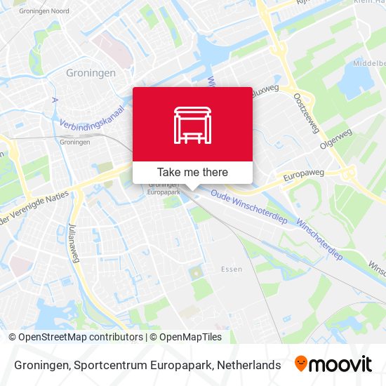 Groningen, Sportcentrum Europapark map