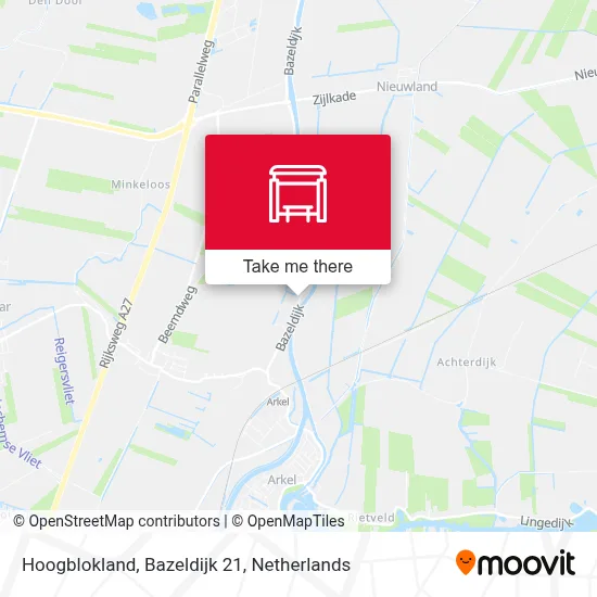 Hoogblokland, Bazeldijk 21 Karte