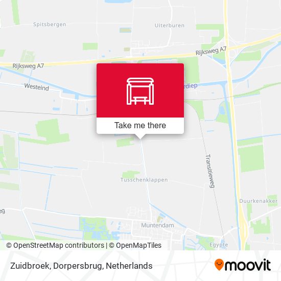 Zuidbroek, Dorpersbrug map