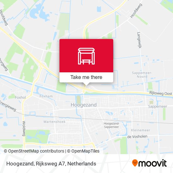 Hoogezand, Rijksweg A7 map