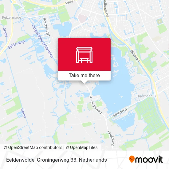 Eelderwolde, Groningerweg 33 Karte