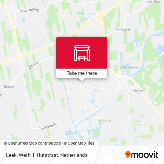 Leek, Weth. I. Hutstraat map