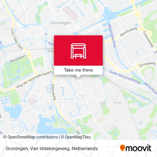 Groningen, Van Iddekingeweg map