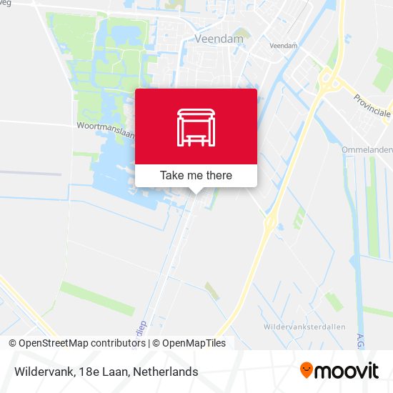 Wildervank, 18e Laan map