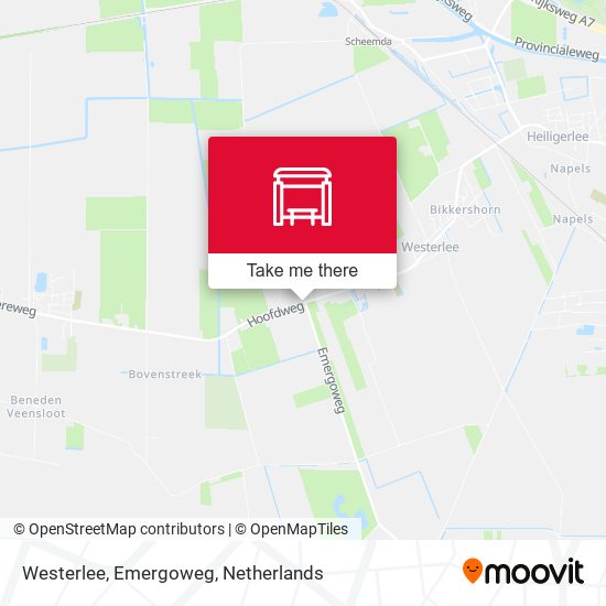 Westerlee, Emergoweg map