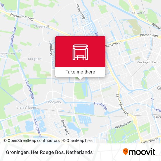 Groningen, Het Roege Bos map