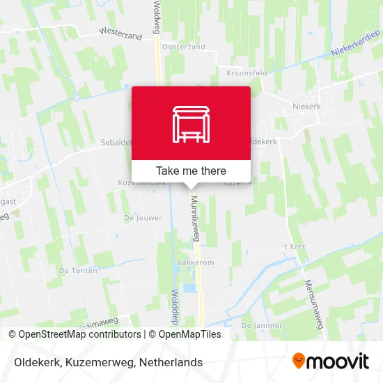 Oldekerk, Kuzemerweg map