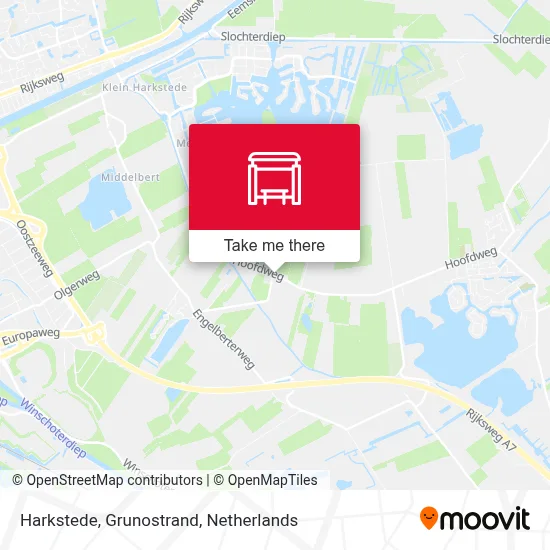 Harkstede, Grunostrand Karte