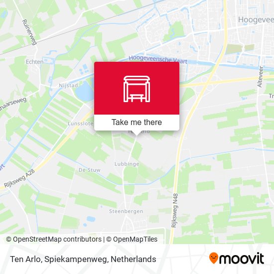Ten Arlo, Spiekampenweg map