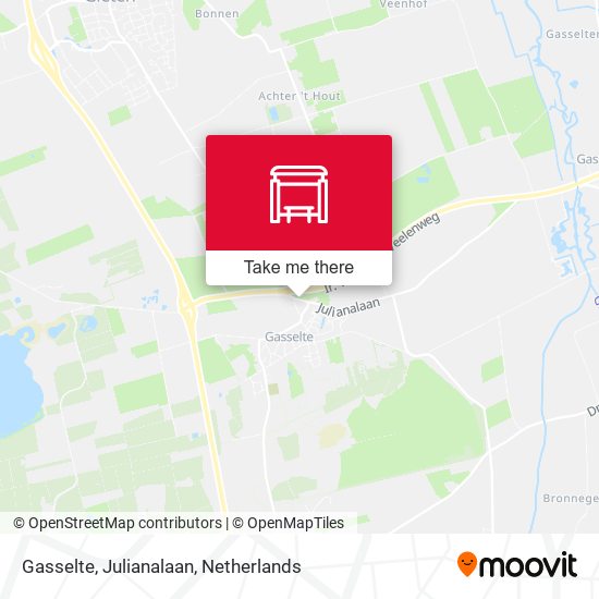 Gasselte, Julianalaan map