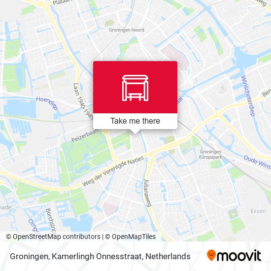 Groningen, Kamerlingh Onnesstraat map