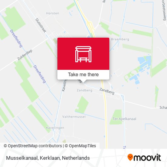 Musselkanaal, Kerklaan map