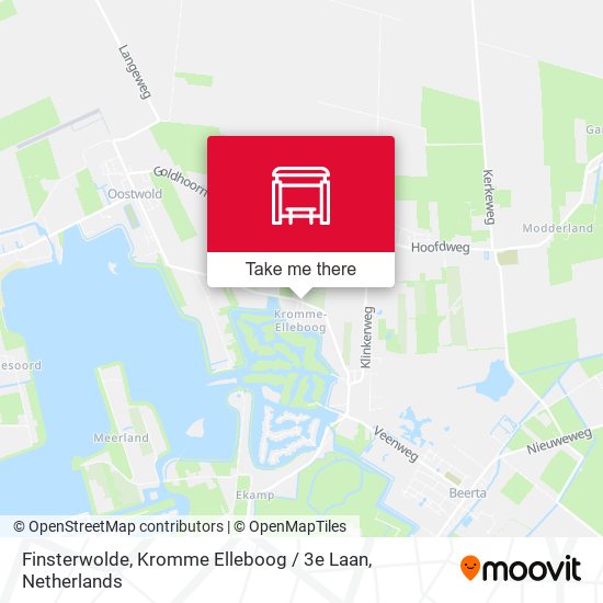 Finsterwolde, Kromme Elleboog / 3e Laan map