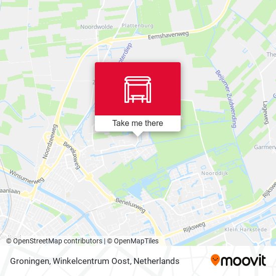Groningen, Winkelcentrum Oost map