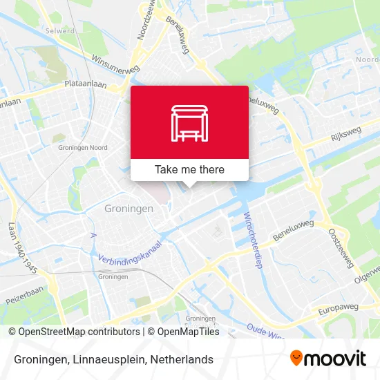 Groningen, Linnaeusplein Karte