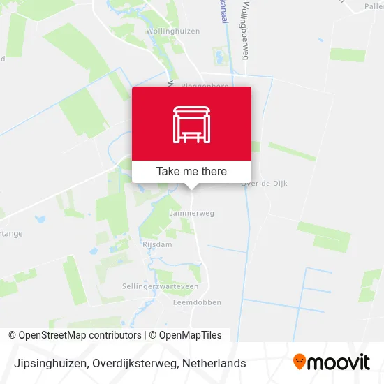 Jipsinghuizen, Overdijksterweg Karte