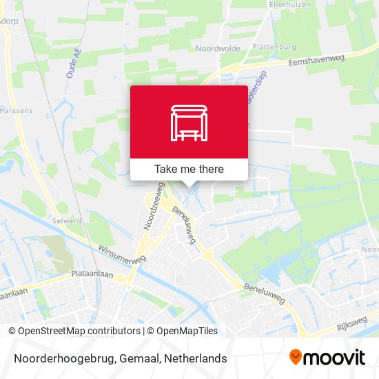 Noorderhoogebrug, Gemaal map