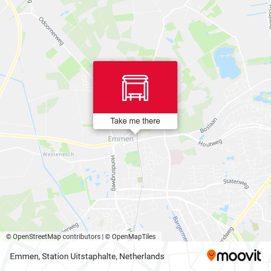 Emmen, Station Uitstaphalte map
