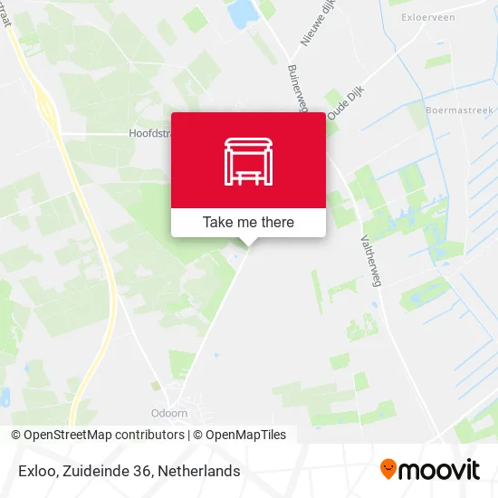 Exloo, Zuideinde 36 map