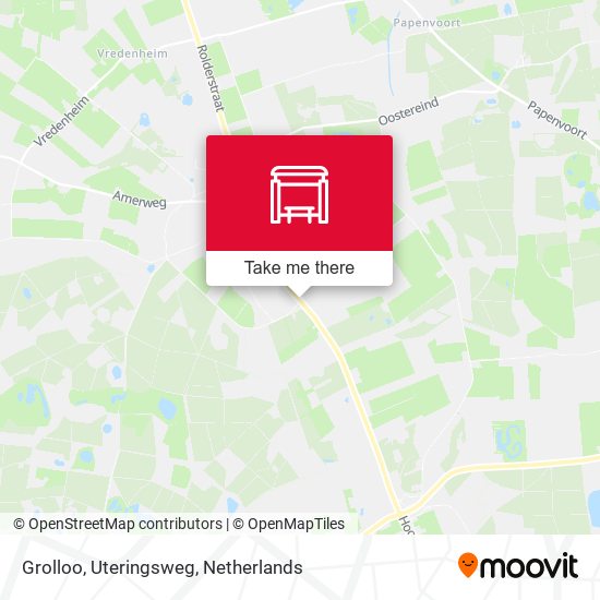 Grolloo, Uteringsweg map