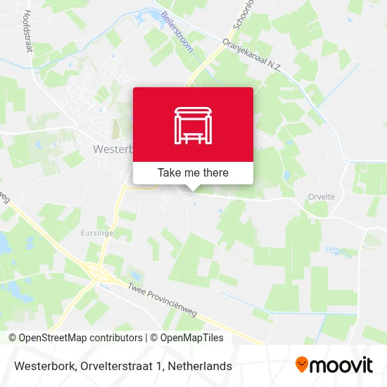 Westerbork, Orvelterstraat 1 map