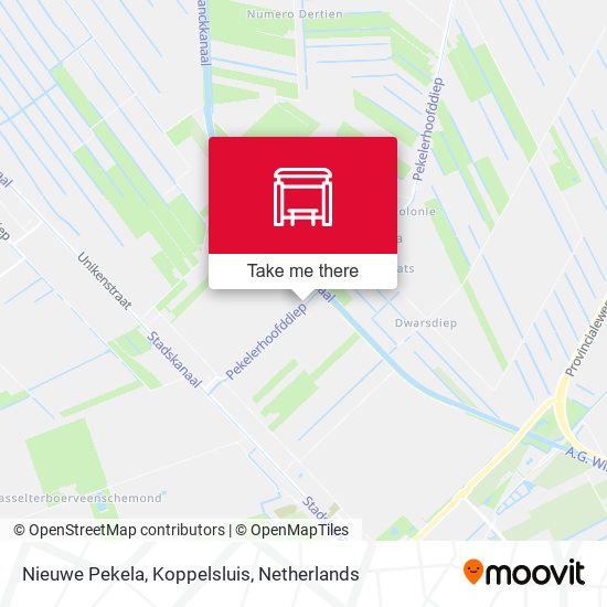 Nieuwe Pekela, Koppelsluis map