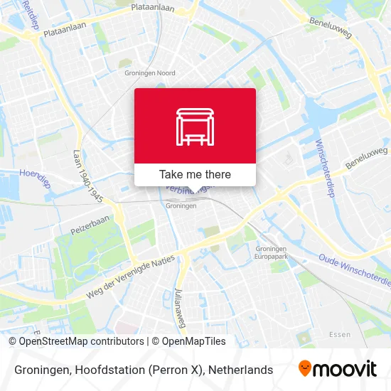 Groningen, Hoofdstation (Perron X) map