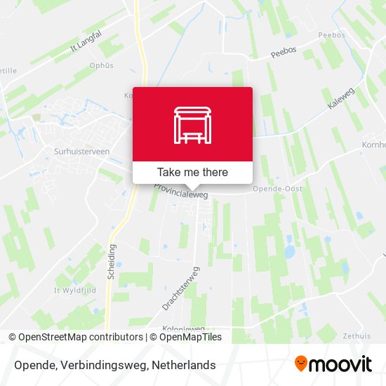 Opende, Verbindingsweg map